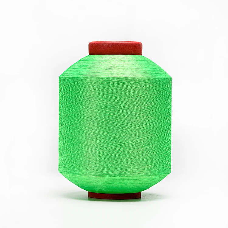 100% Polyester High Tenacity Yarn Manufacturer Colorful Polyester Dope dyed Yarn DTY 150D/48F HIM