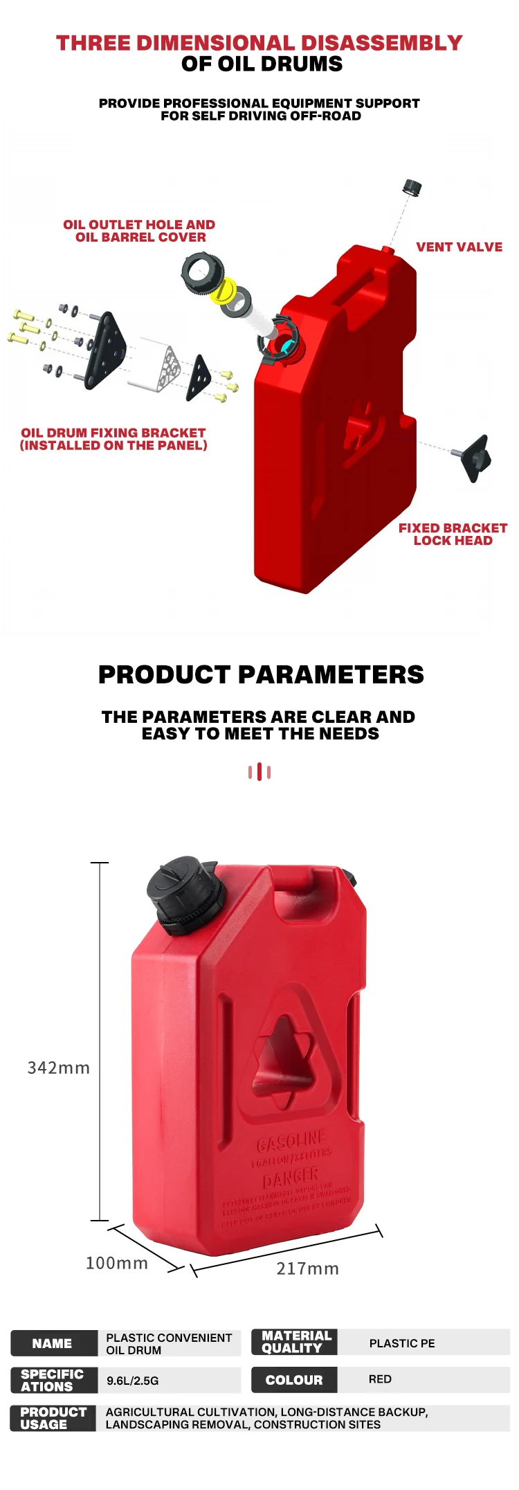 5l 10l 20l diesel fuel tank oil catch can empty petrol metal jerry can