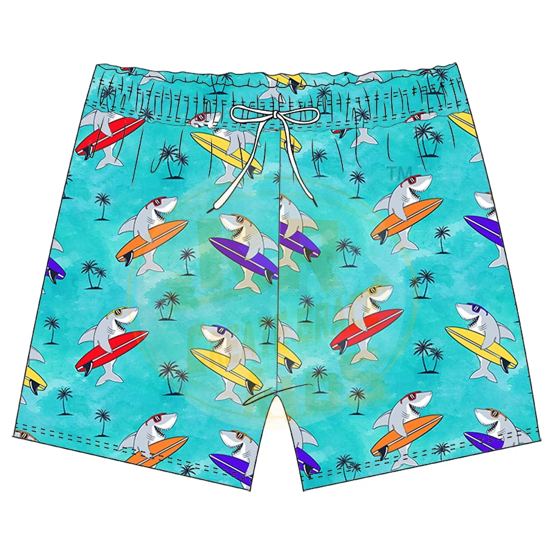 Factory Wholesale Low Price Swim Beach Trunks for Kids Summer Toddler Drawstring Swim Wear Shorts Boys Custom Print Beach Shorts