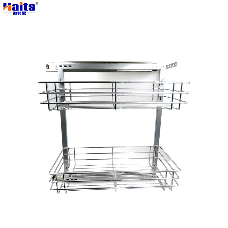 Kitchen Magic Corner Basket Stainless Steel Kitchen Drawer Basket Commercial Lazy Susan Pull Out Basket