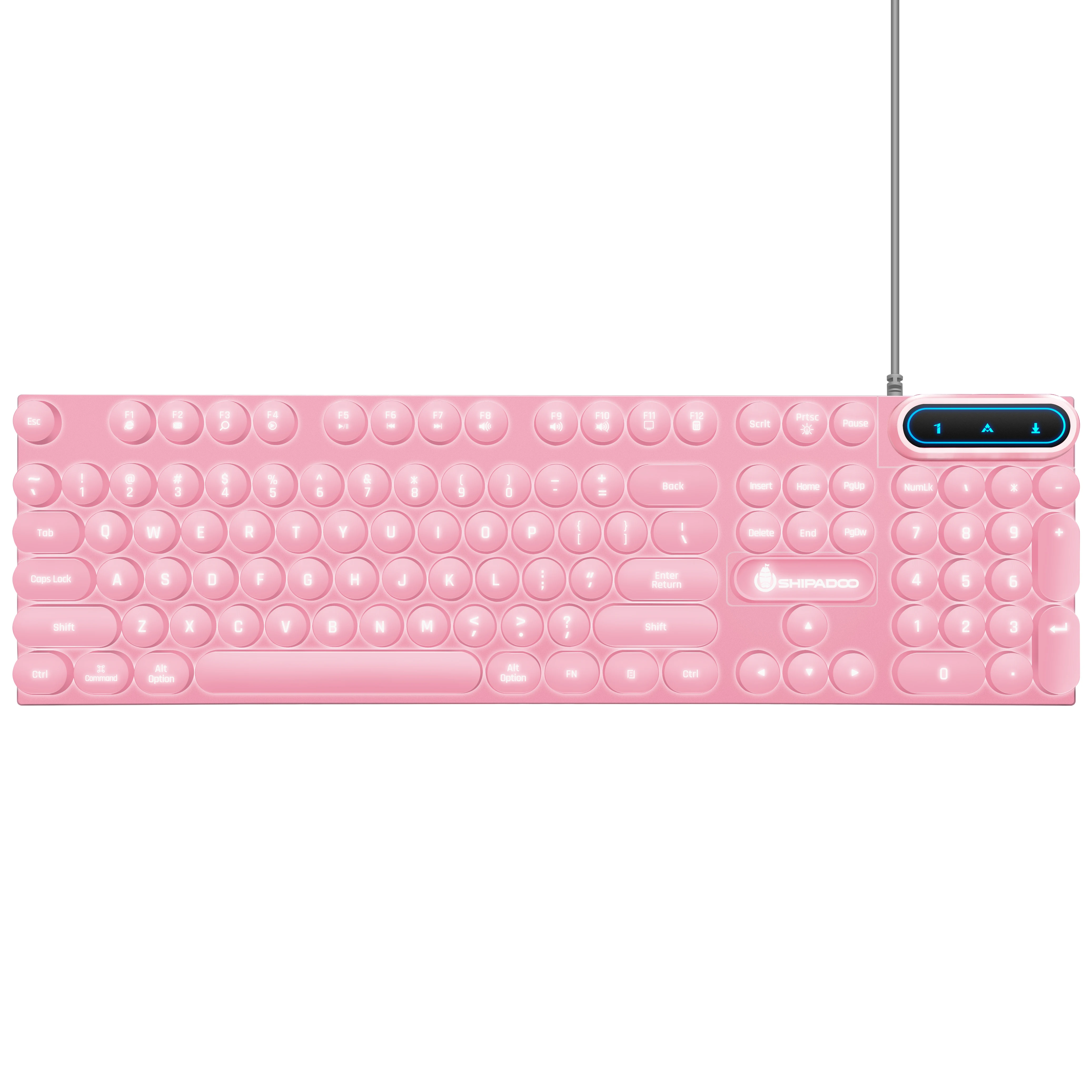colorful Gaming Keyboard and Mouse Combo Membrane Keyboard 104 Keys Aluminum Panel USB Quiet Wired Keyboard for Windows Laptop