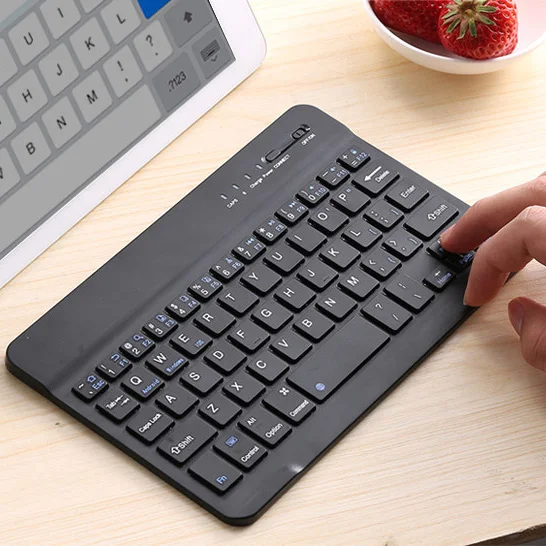 
Ultra Slim Multimedia Aluminum Wireless BT Keyboard For IOS Android Tablet PC Windows For IPad Min BT Keyboard 