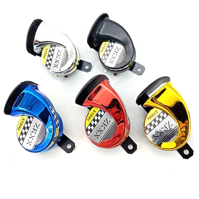 12V Snail Horn Siren High Tone 510HZ Waterproof Electric Air Horn for Motorcycle Auto Car Scooter