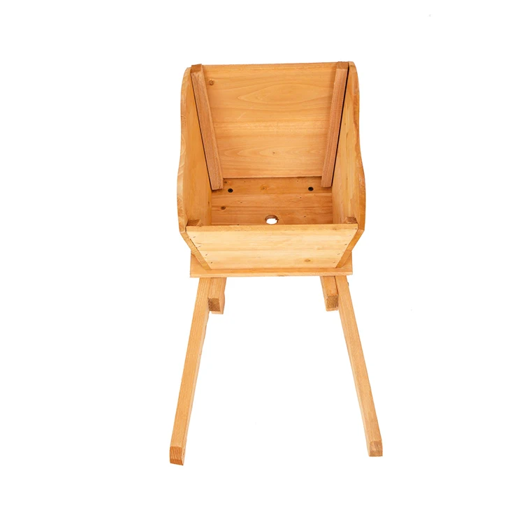 Wheelbarrow Shape Vertical Pot Wooden Planter Wagon Cart Flower Box Display Brown