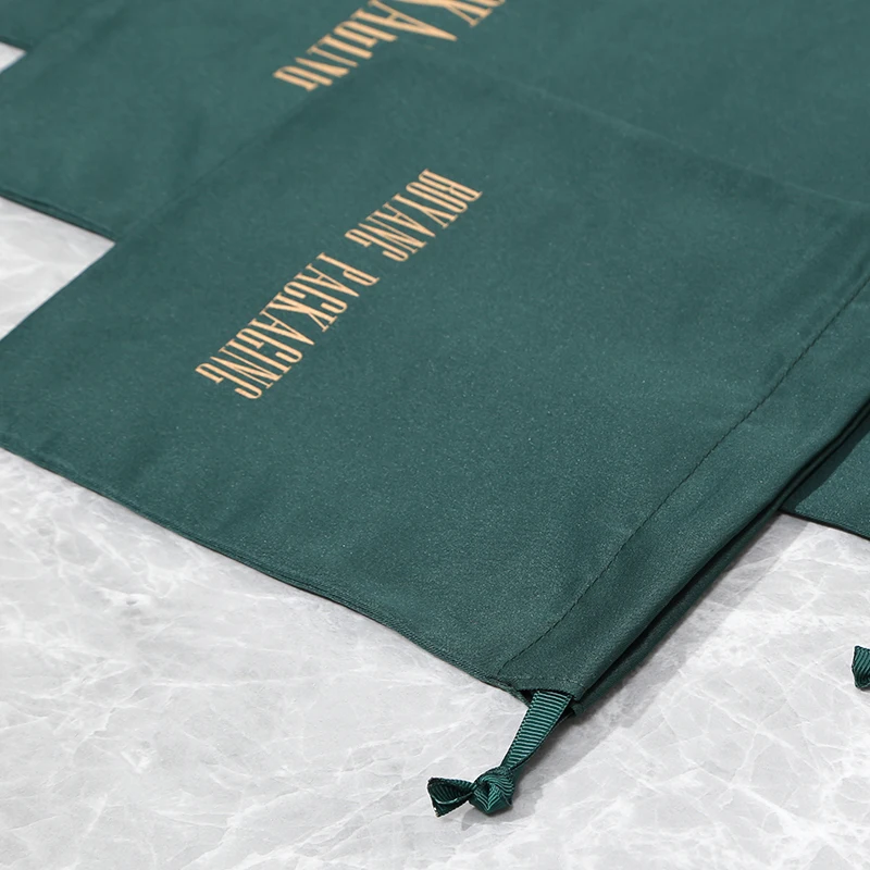 Wholesale High Quality Packing Pouch Luxury Velvet Shoe Packaging Dust Bags Drawstring With Custom Logo