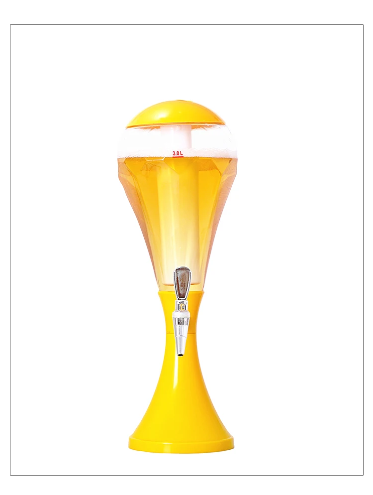 High Quality 3 L Drink Tower Plastic Beer Portable