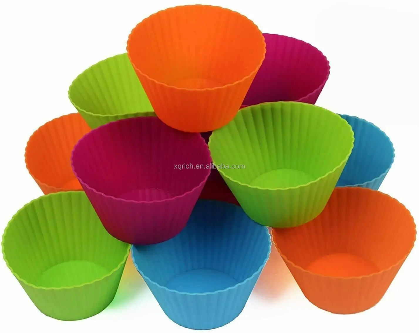 Silicone Baking Cups Muffin Cups Reusable Cupcake Mold Non-Stick Cake Lining Silicone Round Cup Cake