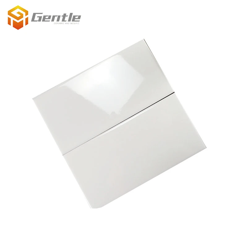 Factory wholesale bathroom porcelain white color wall tiles 100*200mm