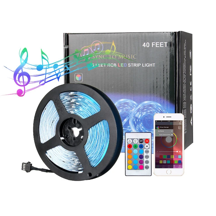 Рождественские Цветные сменные светодиодные RGB-ленты 12 В постоянного тока с управлением