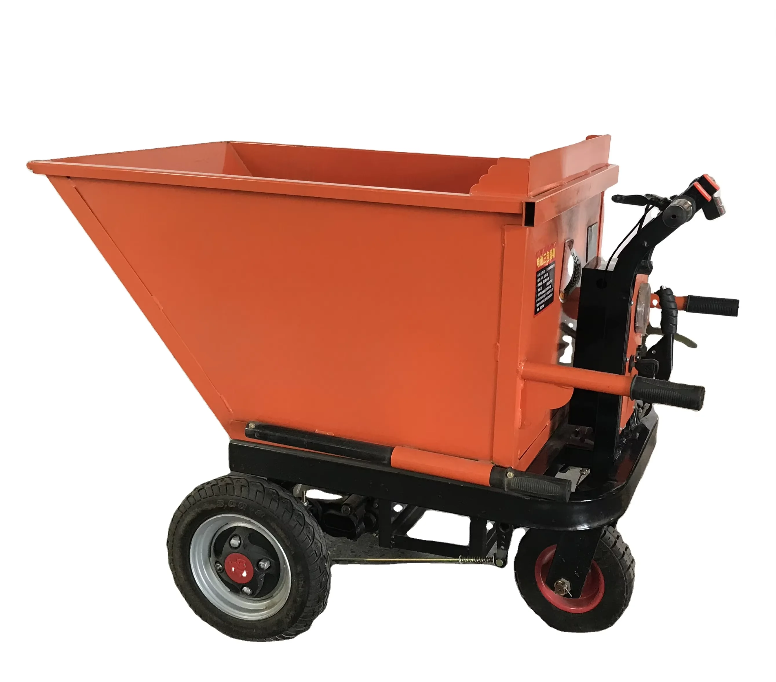Agricultural dump truck electric trolley cargo handling tool cart construction site sand transportation equipment