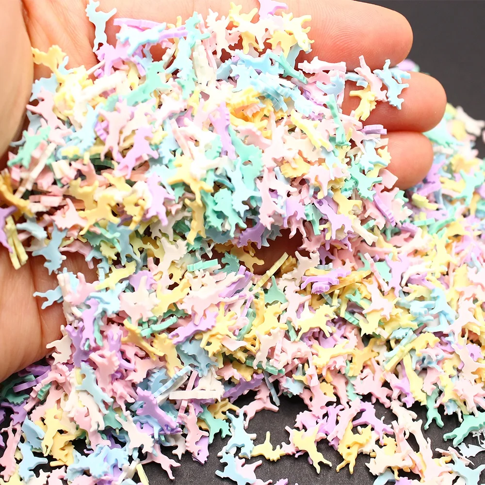 Cute Unicorn Horse Cloud Cartoon Slice Polymer Hot Clay Sprinkles DIY Slime Filling Scrapbooking Phone Nail Art Party Decoration