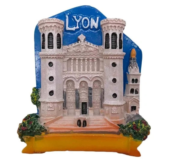 Resin 3D Lyon French refrigerator magnets handmade magnetic stickers