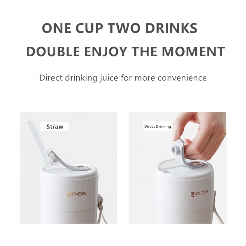 2024 New Arrival Portable Juicer Battery Powered Fruit Juicer Usb Charging 400ml Capacity Blender