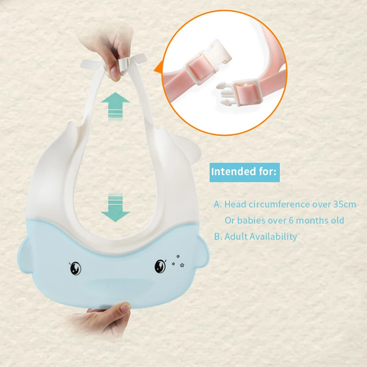 Регулируемая мягкая детская Водонепроницаемая силиконовая шапка для душа