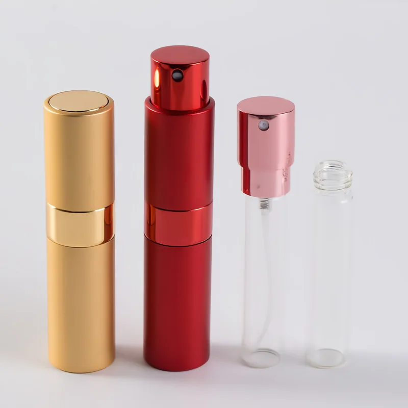 5ml 8ml 10ml Colorful Empty Luxury Twist Aluminum Perfume Atomizer Bottle