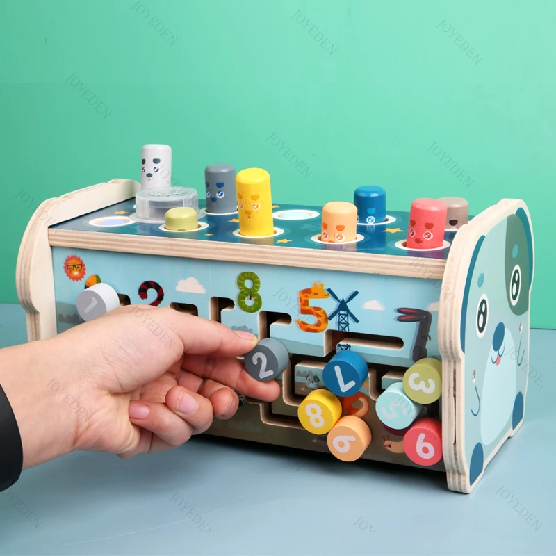 New style colorful indoor game Baby Educational wooden whack-a-mole toys with music for kids
