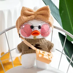 Wholesale  Lalafanfan Mini Cafe Original Clothes Yita White Yellow Pink Duck  Kawaii Plush Toy  Lalafanfan Duck