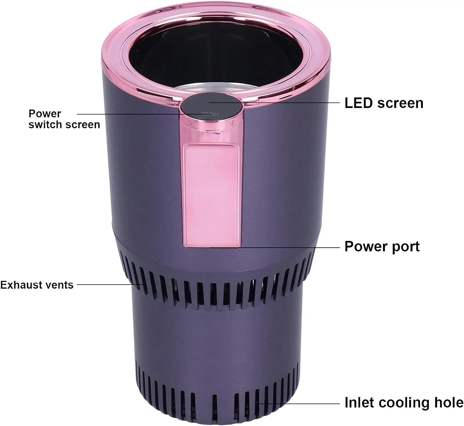 Travel Smart 1 2 In 1 12v Portable Mini Fridge Auto Car Mug Heating Cup Heating And Cooling Car Cup Holder