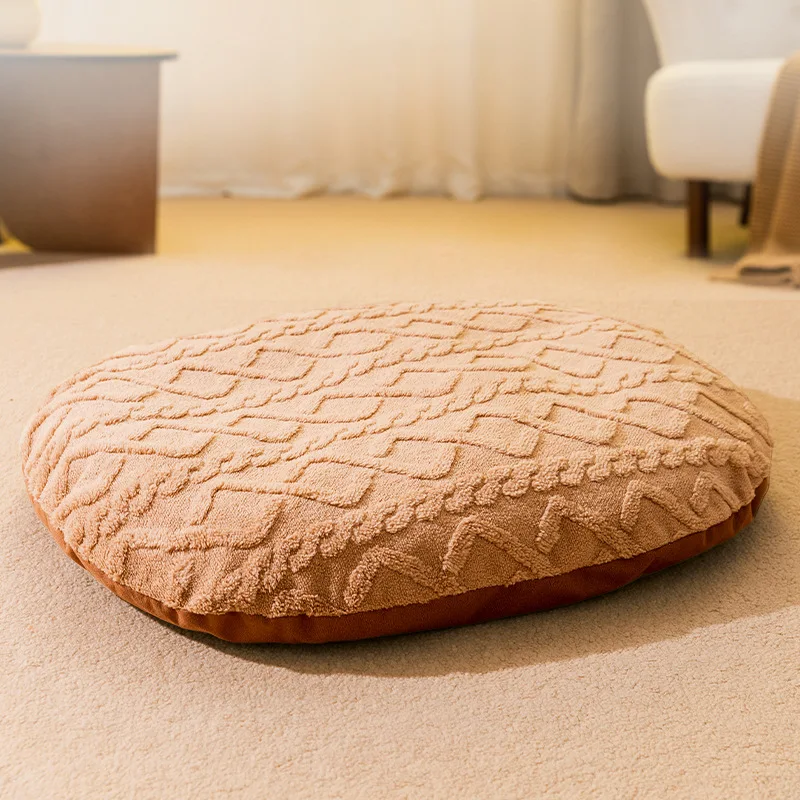 Soothing Warm Sleep Winter Plush New Round Pet Bed Padded Large Pet Bed
