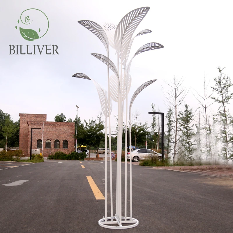 2023 New Wedding Props Golden Banana Tree 12heads Wrought Iron Wedding Stage Decoration Ornaments Led Factory Outlets