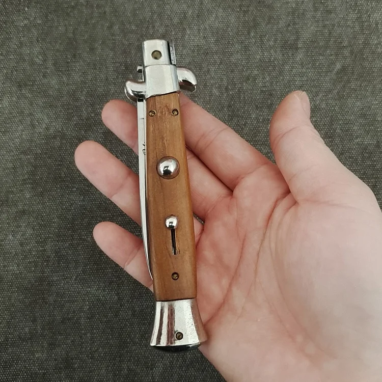 Fast Opening Self Defense Tactical Flipper Knife in One-Hand Opening & Closing  with Safety Latch