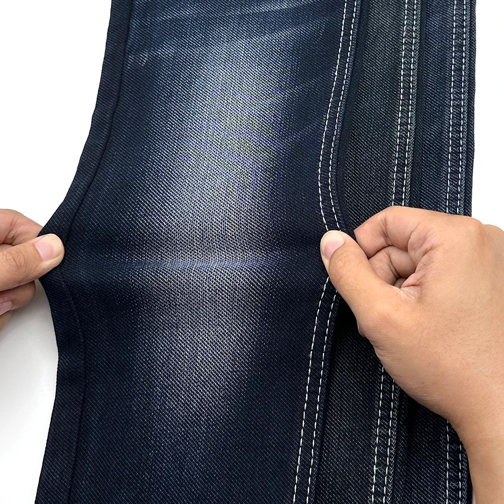 Aufar 10S blue grey color 8 pieces dobby jacquard stretch denim fabric made in China 11.5oz width 178-180cm for cloth ZMAL5G5105