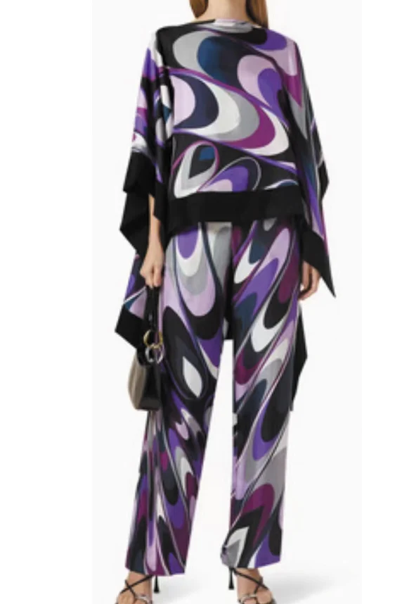 factory custom dresses or printed fabrics geometry line kaleidoscope morden Pop art style satin polyester fabrics for woman