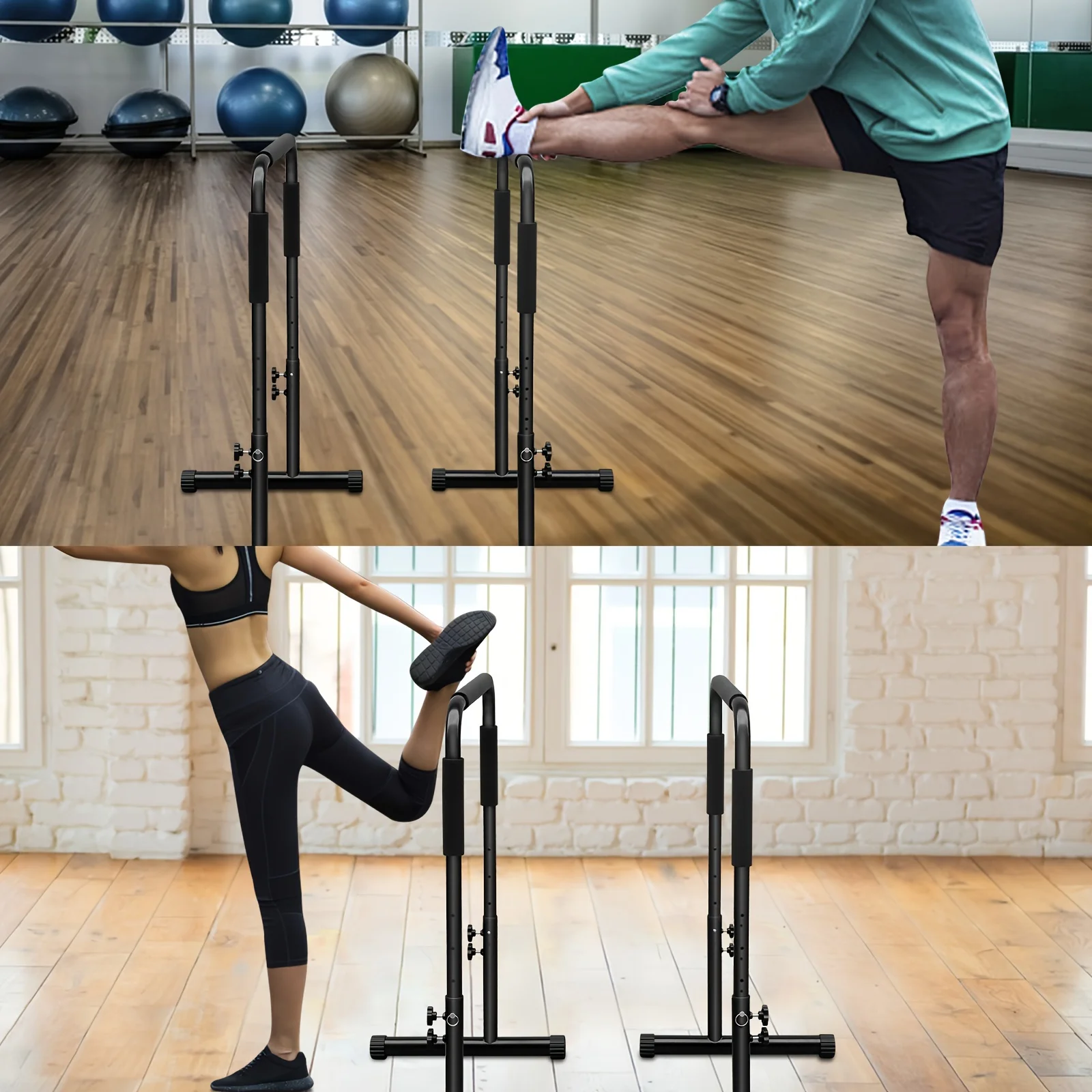 Dip Bar Adjustable Height Split Conjoined Available Parallel Bars for Home Workout Strength Training
