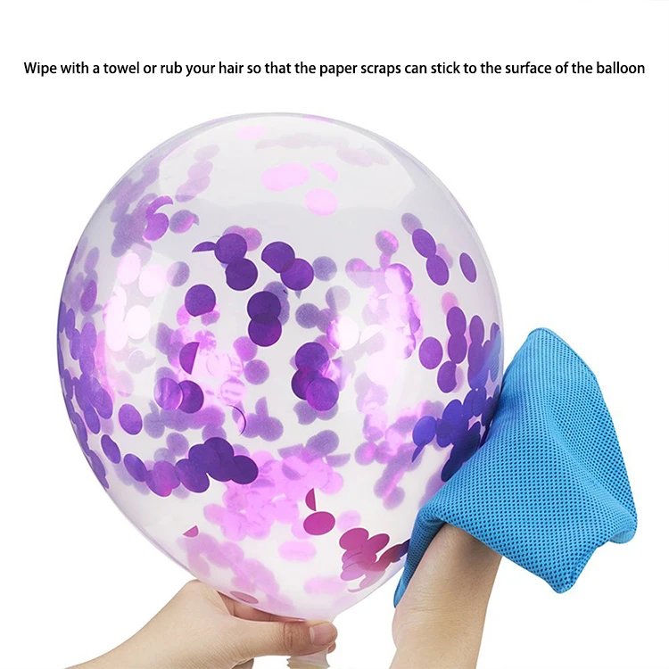 QAKGL Wedding decoration birthday party decoration 12 inch paper sequin balloon stuff golden bubble confetti balloon