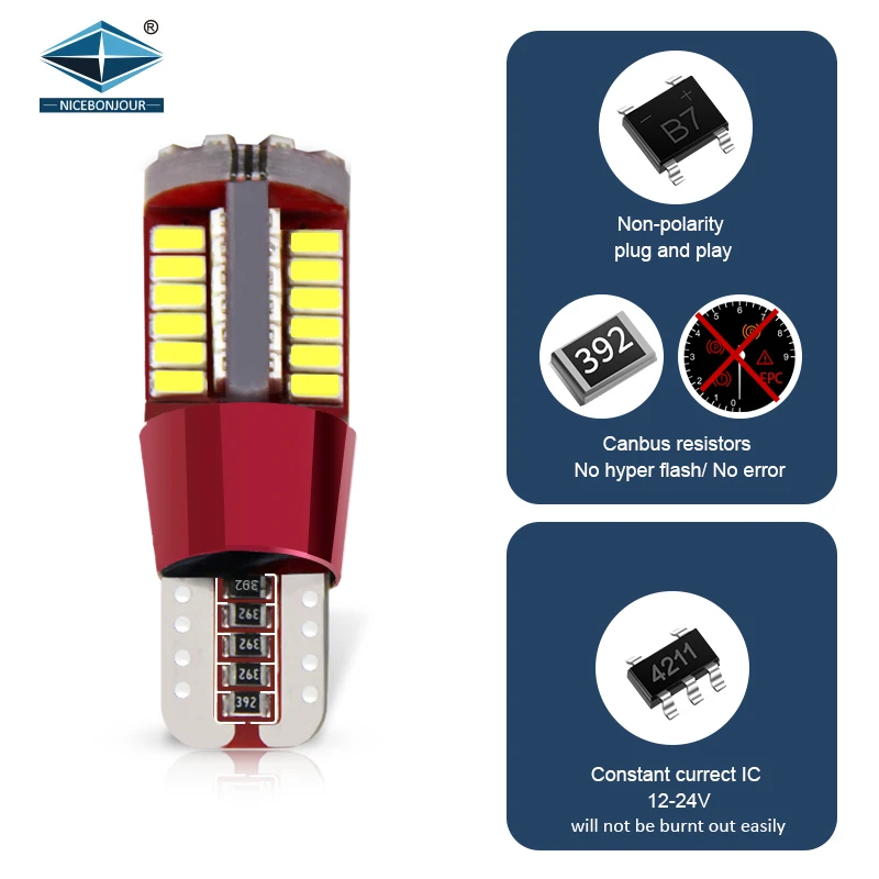 194 LED Bulbs Extremely Super Bright 3014 Chipset T10 LED for Car Truck Interior Dome Door License Plate Lights