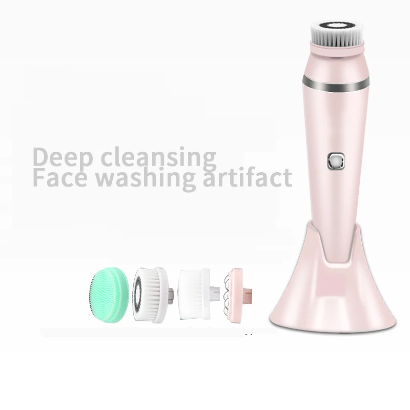 Portable 4-in-1 multifunctional cleanser for deep pore cleaning rechargeable OEM ODM Cleansing brush