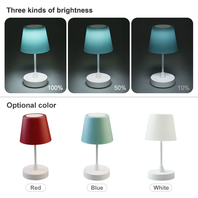 High Quality modern rechargeable led bed side  reading lamps table lamps desk lamp with usb charging port