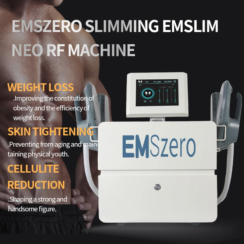 4 handles EMS body sculpting beauty machine professional air cooling cheap portable ems equipment