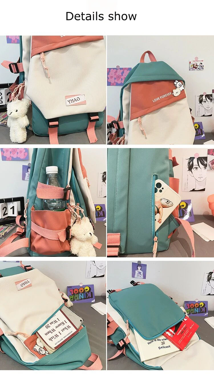 Custom school bags backpack big capacity schoolbag female junior school lady buy backpack laptop college bags for girls