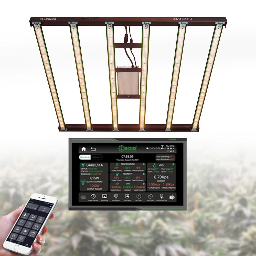 Lucius 600w 2.8umol Indoor Plant Lighting Led Grow Light Full Spectrum For Vertical Farming