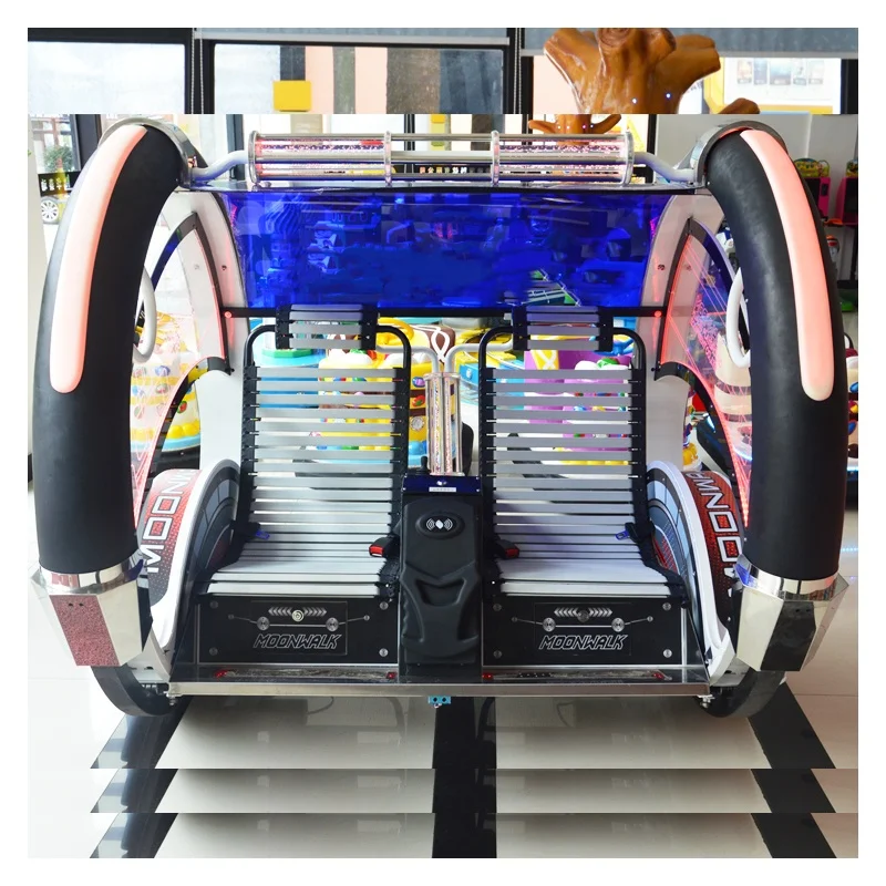 Playground Game Machine Rolling Car Ride Kids Adult  360 Degree Rotation Happy Double Players Rolling Car