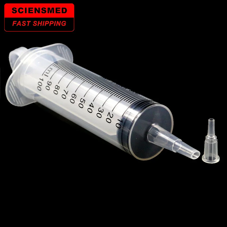 100ml Feeding Syringe Glue Filling Plastic Syringe Nutrient Sterile Without Needle Watering Refilling for Animal Food Feeding