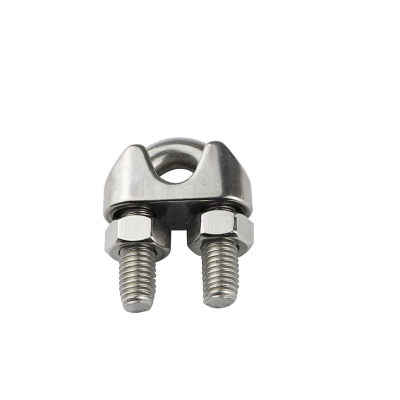 Din 1142 Cable Wire Rope Clips Zhongshan Hardware Metal Black 2mm Clamp