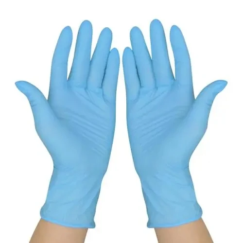 Wholesale blue disposable household gloves promote powder free cheap synthetic nitrile gloves