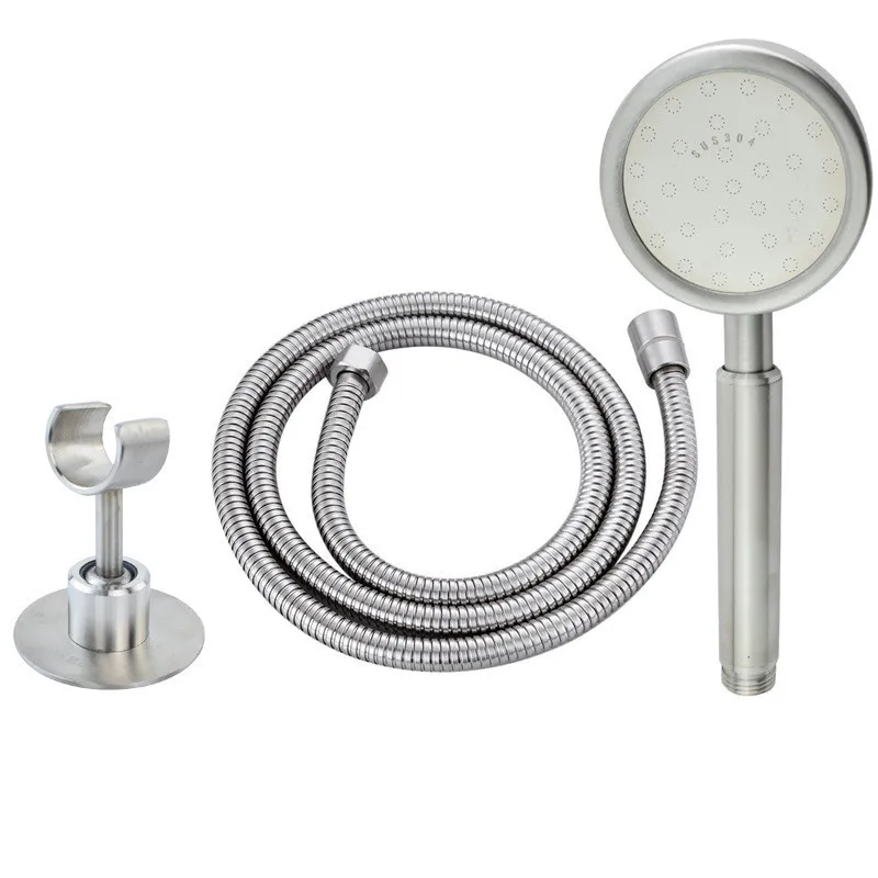 
304 brushed bathroom set with hose and bracket and faucet 