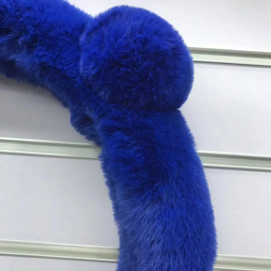 Cute Pattern Plush Material Warmth Hand Feeling Car Steering Wheel Cover