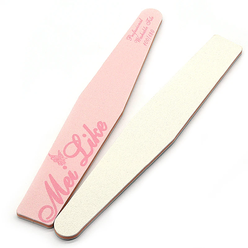 Manicure bulk supplies double sided square diamond 80/80 washable emery board 100/180 nail file professional