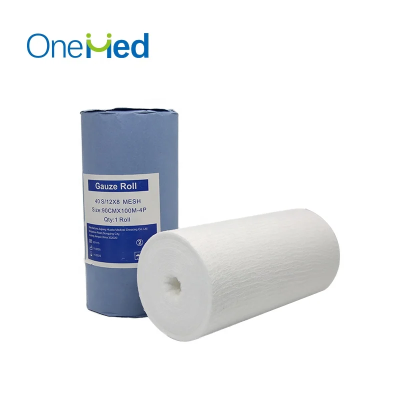 100 Yards Manufacturer Price Gauze Roll for Surgical/Medical Cotton Absorbent Gauze Bandage roll