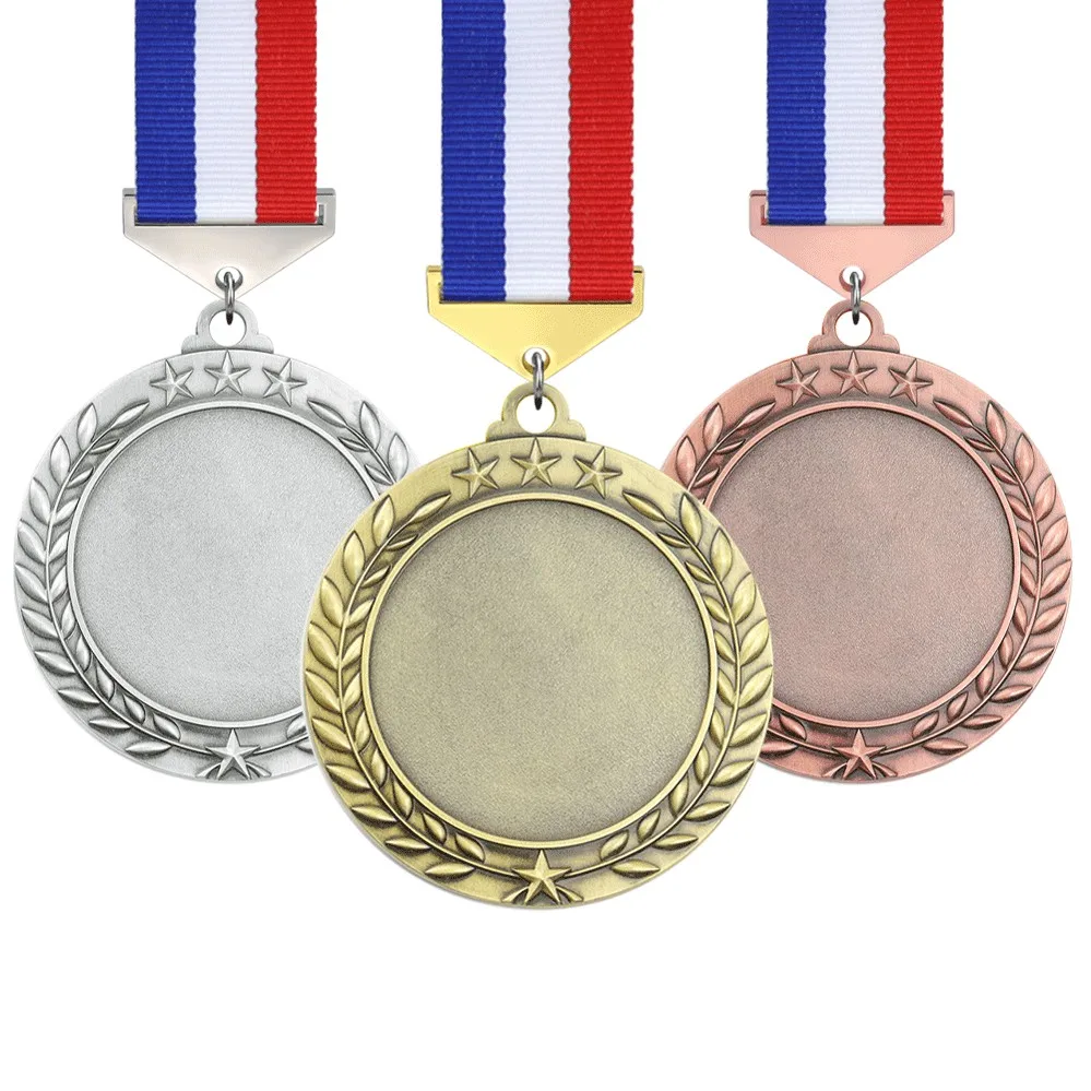 Dongguan Factory Cheap Price OEM Bespoke Metal gold medal Souvenir Blank Medal With Ribbon