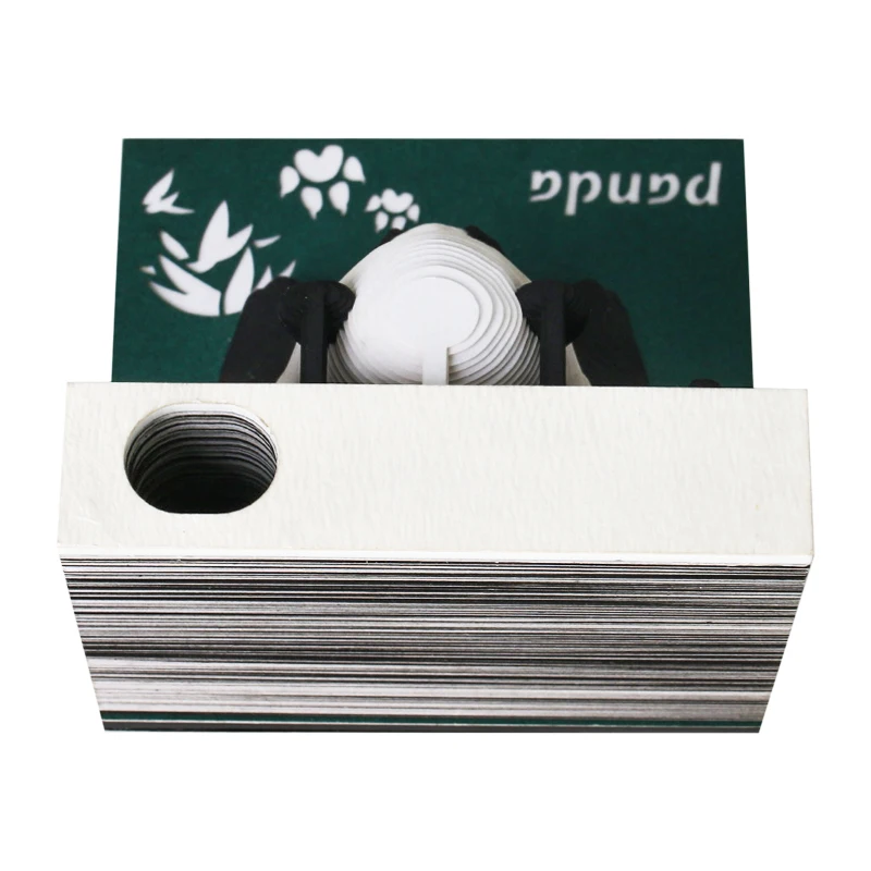 New Arrival 1PC 217 Sheets Memo Pad Panda 3D Art Notepad Paper Card Craft 3D Non-Stick Sticky Note Pad For Birthday Gifts
