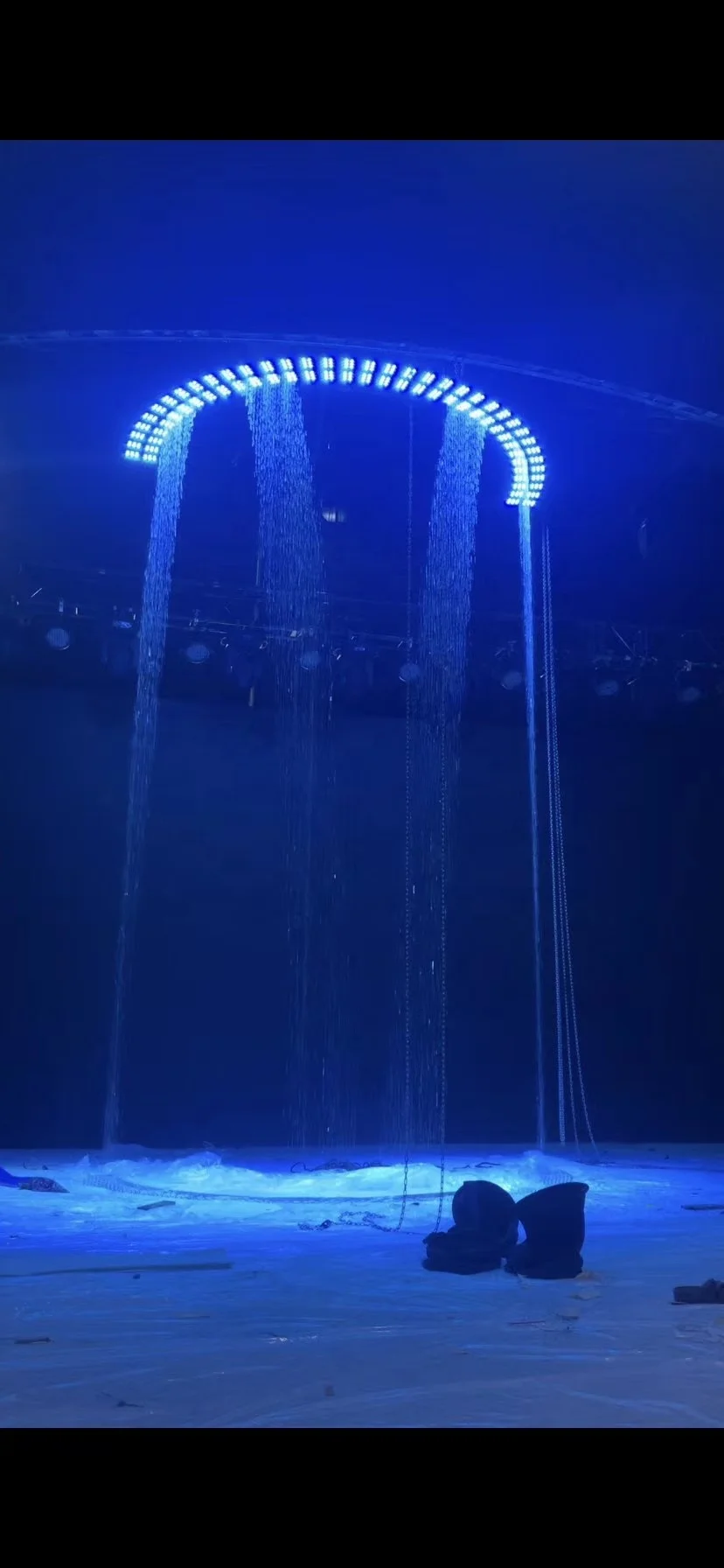 NEW programmed round digital graphic water curtain musical fountain rain curtain for events stage wedding