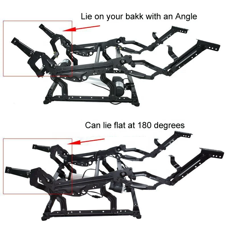 490 Width Double Motor Lead Pillow Upholstery Electric Recliner Mechanism Parts Chair Mechanism