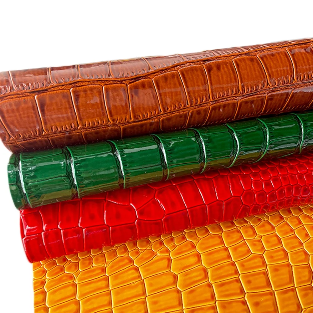 Custom rexine vinyl PVC embossed synthetic leather for fashion handbag
