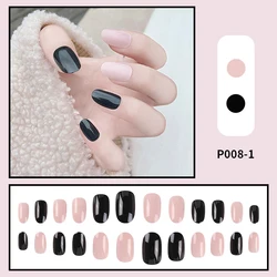 Wholesale Factory Price 24pcs Private Label Full Cover Coffin False Nail Art Manicure French Fingernail Nail Supplies