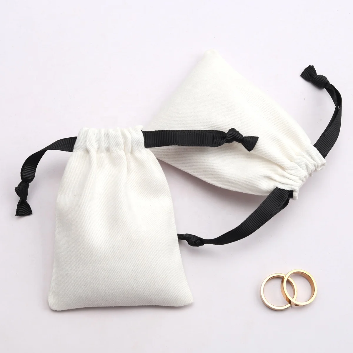 Hot Sale White Cotton Twill Pouch Drawstring Grocery Store Antique Sachet Packing Moisture Proof and Wear-Resistant Cotton Bag